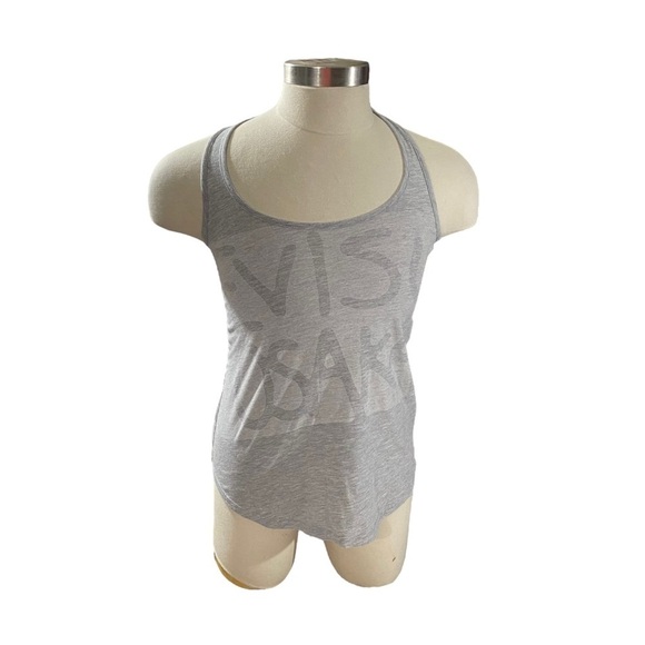 Evisu Men Heather Grey Evisu Osaka Print Racerback Tank T-Shirt Sz S Patch Japan - Picture 1 of 15